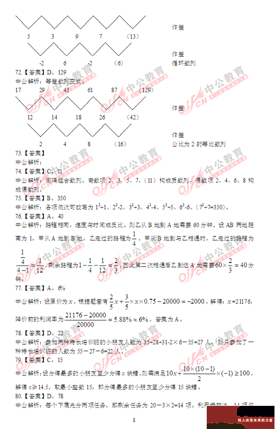 陜西公務(wù)員考試行測(cè) 