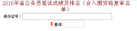 2015年省公務(wù)員筆試成績及排名(含入圍資格復(fù)審名單)